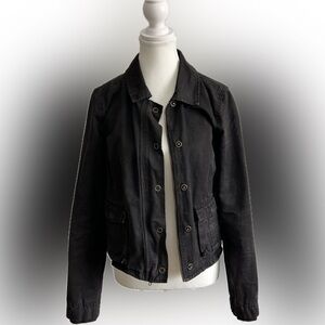 Black Washed Denim Jacket